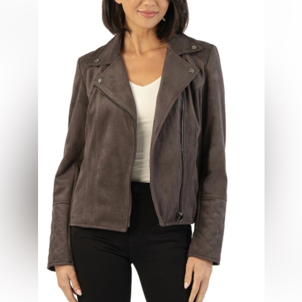 Suede Brown Jacket Size Medium - image 1
